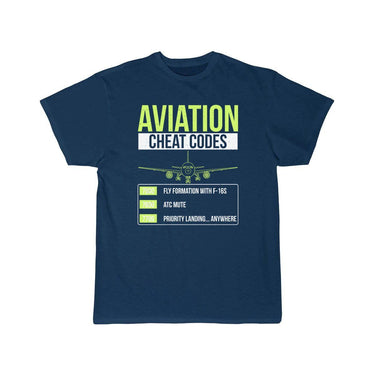 Aviation Cheat Codes Funny ATC Pilot T-SHIRT THE AV8R
